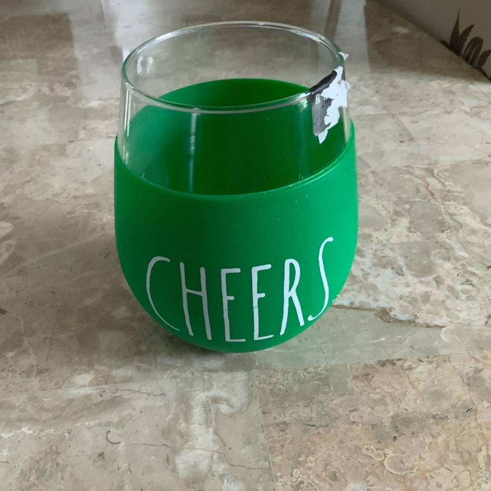 New RAE DUNN  5.5” Wine Tumbler With Silicone Sleeve